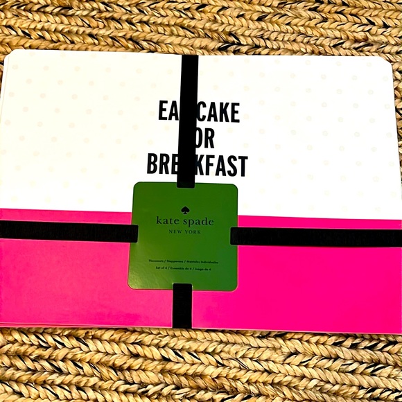 Kate Spade Eat Cake for Breakfast Placemats NWT - Picture 2 of 5